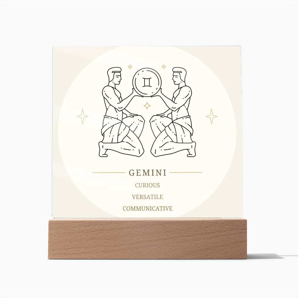 Gemini Star Sign Acrylic Plaque