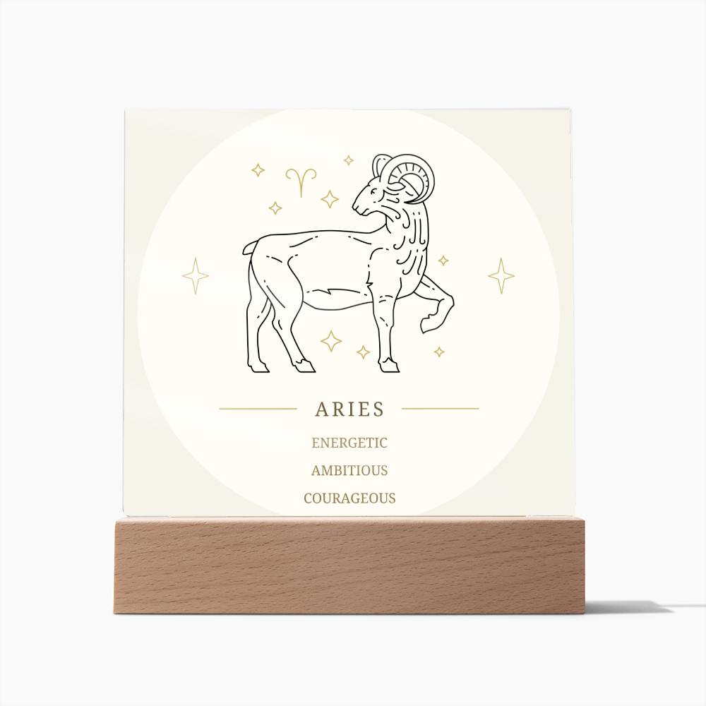 Aries Acrylic Display Plaque