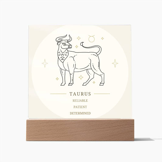 Taurus Star Sign Acrylic Plaque