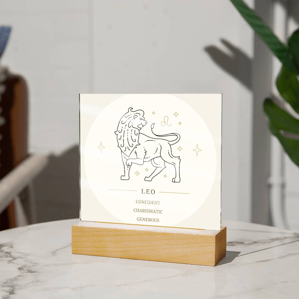 Leo Acrylic Display Plaque