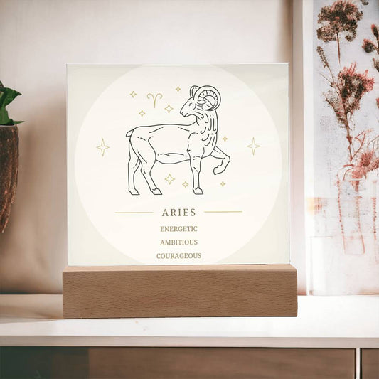 Aries Acrylic Display Plaque