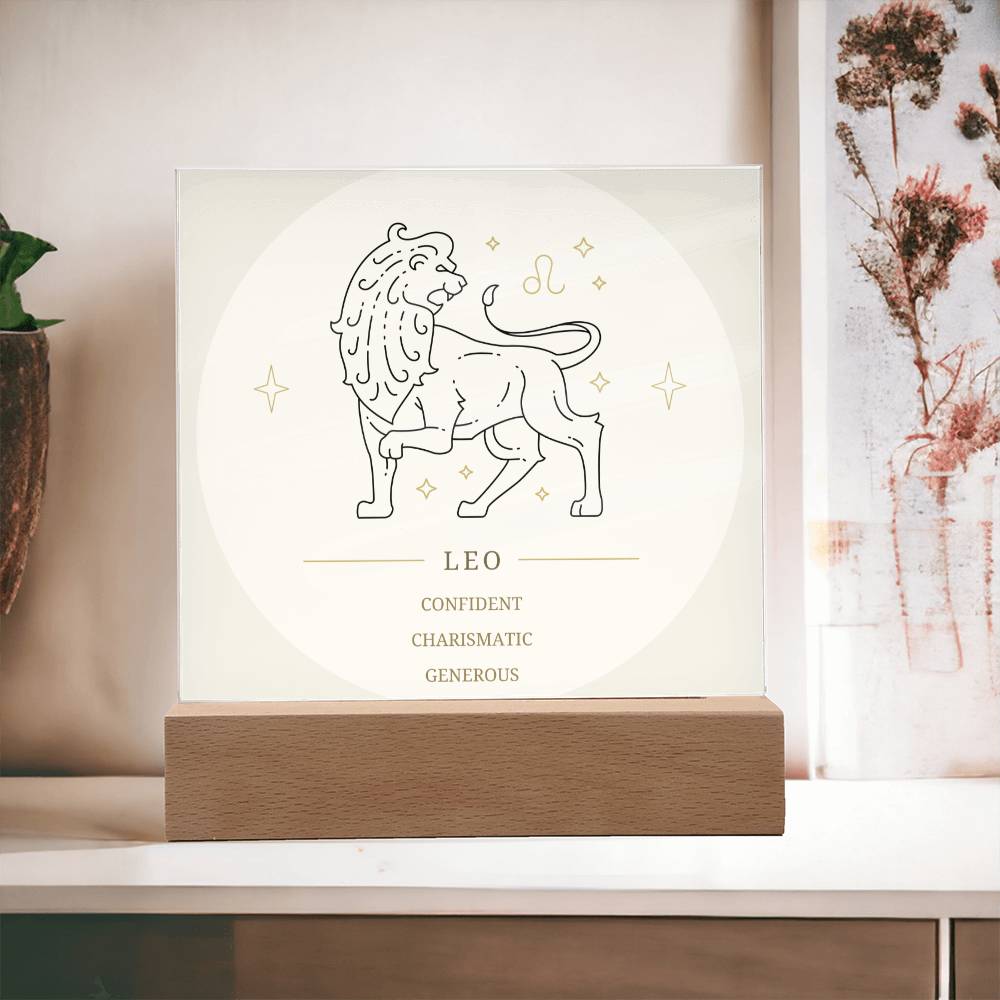 Leo Acrylic Display Plaque