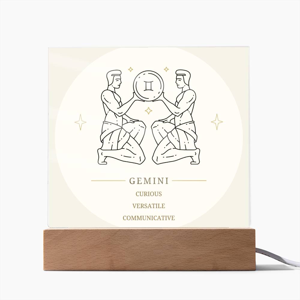 Gemini Star Sign Acrylic Plaque